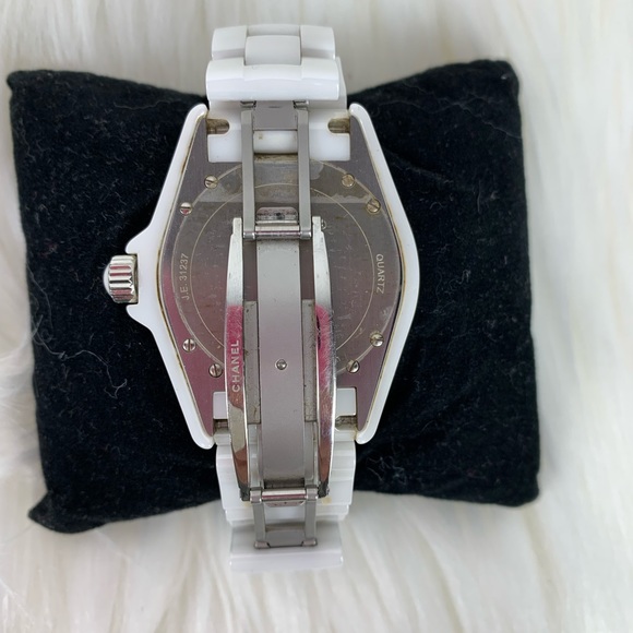 Chanel White Mother Of Pearl/ Diamond Watch J12 - Picture 8 of 9
